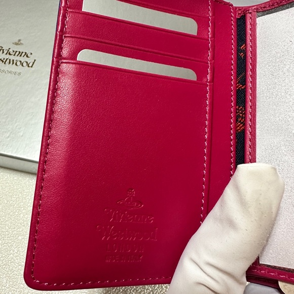 NWOT Authentic Vivienne Westwood Saffiano orb unisex short wallet - Picture 4 of 15